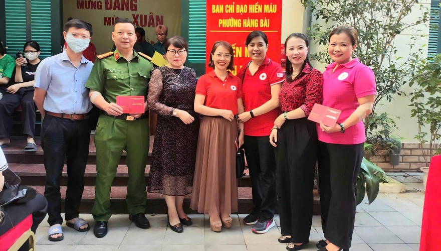 HỘI CHỮ THẬP ĐỎ PHƯỜNG TỔ CHỨC NGÀY HỘI HIẾN MÁU TÌNH NGUYỆN NĂM 2024