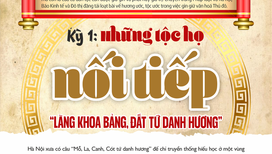 Kỳ 1: Vẻ vang những tộc họ nối tiếp “làng khoa bảng, đất tứ danh hương”