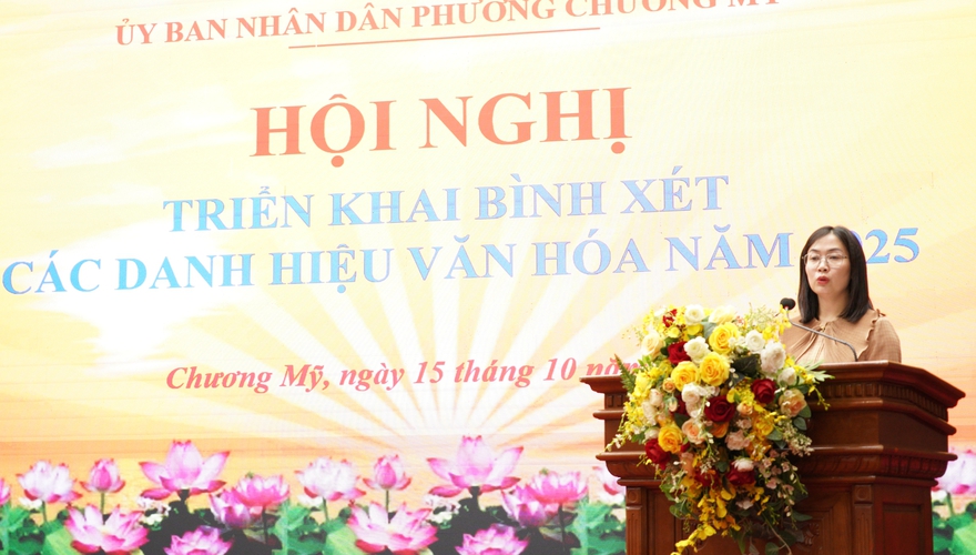 Chương Mỹ triển khai kế hoạch bình xét các danh hiệu văn hoá năm 2025