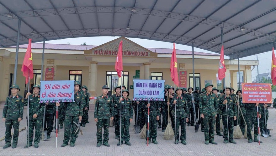 XÃ ĐA PHÚC - Những hình ảnh thực hiện công tác dân vận giai đoạn 2 năm 2025 của Trung đoàn 141 (Sư đoàn 312).