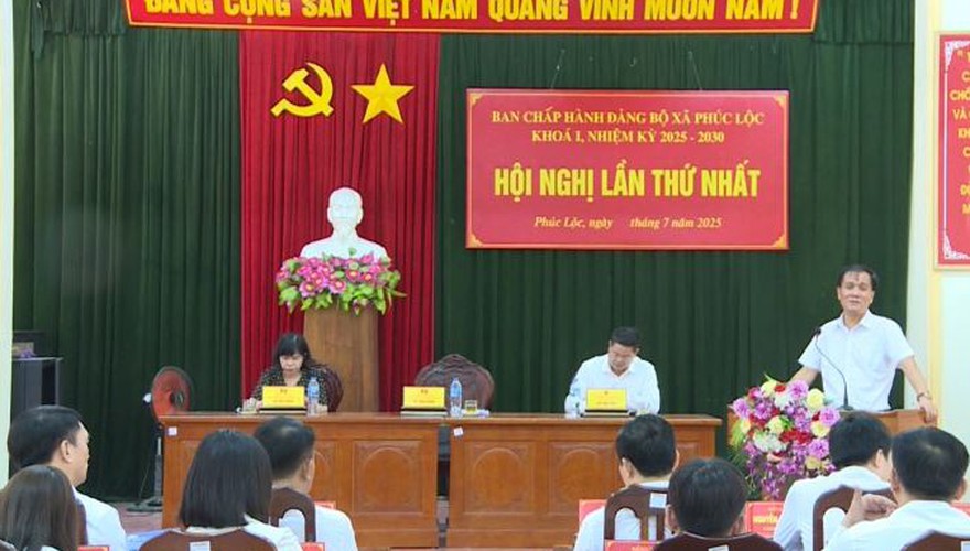 Xã Phúc Lộc vận hành thử nghiệm cơ chế họp Ban Chấp hành Đảng bộ xã
