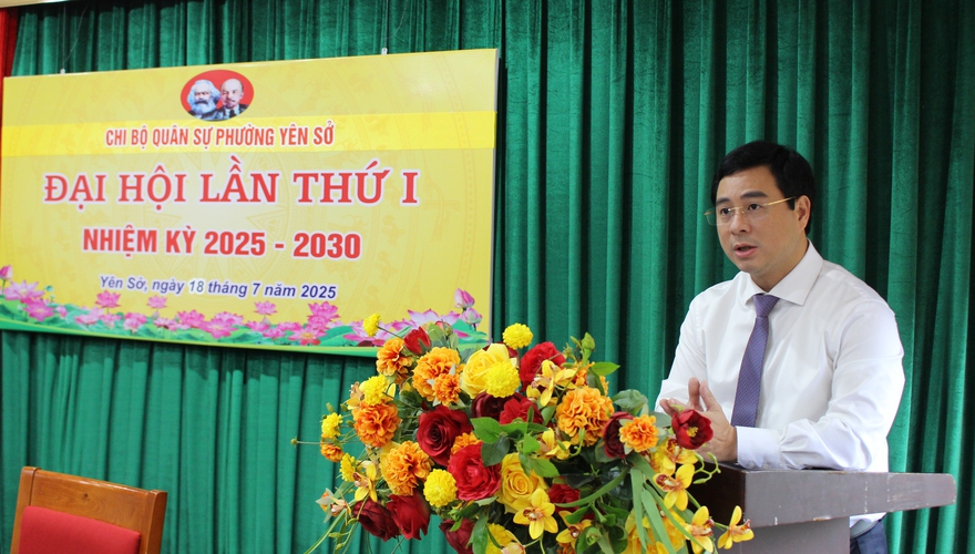 Đại hội Chi bộ Quân sự phường Yên Sở