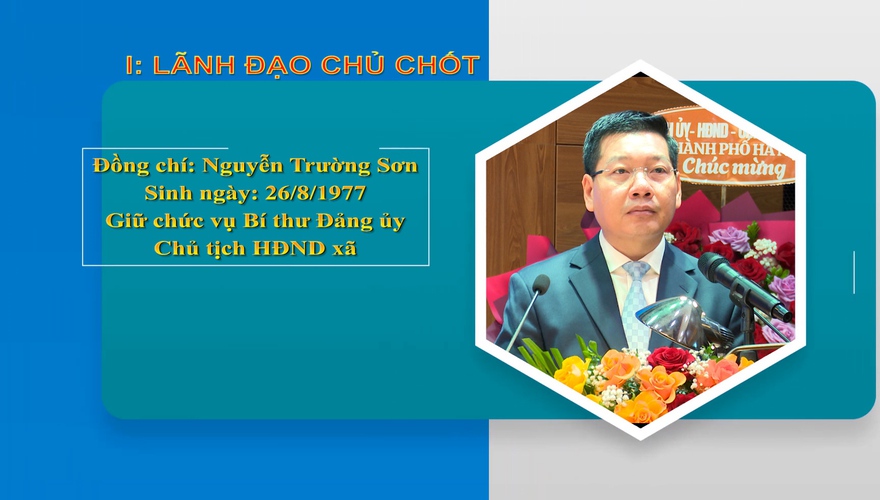 GIỚI THIỆU CÁC ĐỒNG CHÍ LÃNH ĐẠO CHỦ CHỐT XÃ QUỐC OAI MỚI