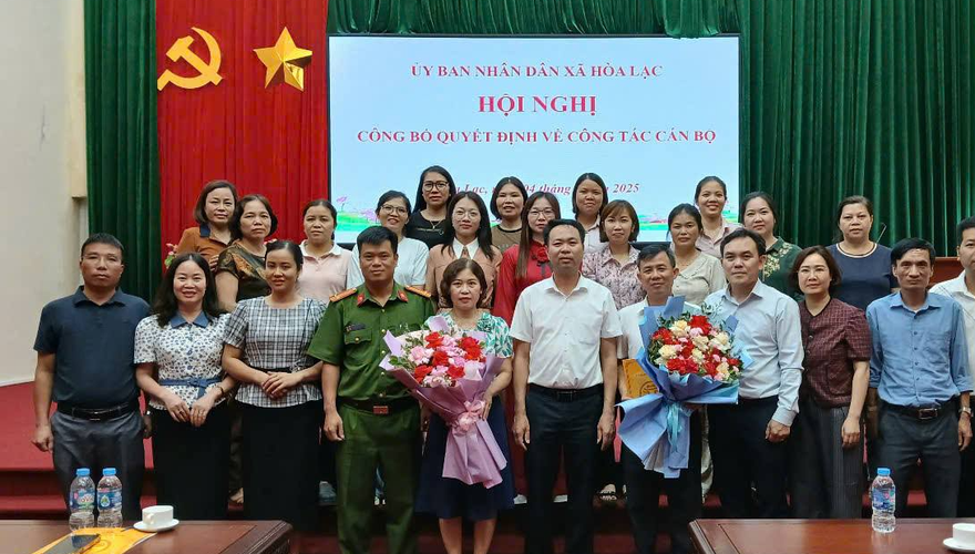 UBND xã Hòa Lạc tổ chức Hội nghị công bố Quyết định thành lập và bổ nhiệm cán bộ Trạm Y tế xã