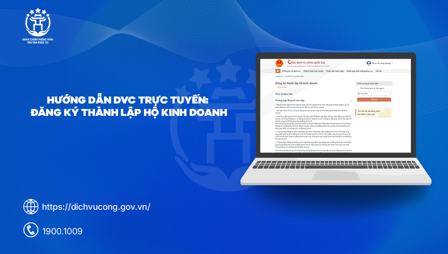 Hướng dẫn thực hiện Thủ tục Đăng ký thành lập hộ kinh doanh