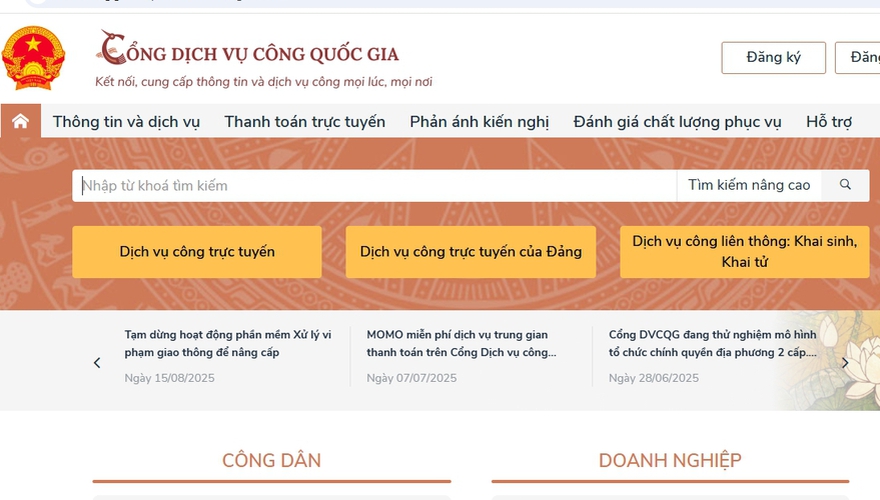 Hướng dẫn thủ tục Đăng ký kết hôn trên Cổng Dịch vụ công Quốc gia