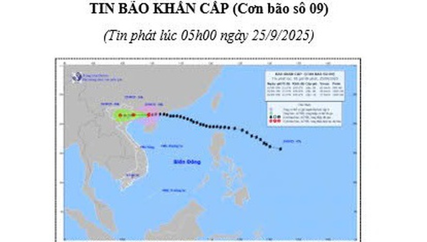 TIN BÃO KHẨN CẤP (Cơn bão số 09)