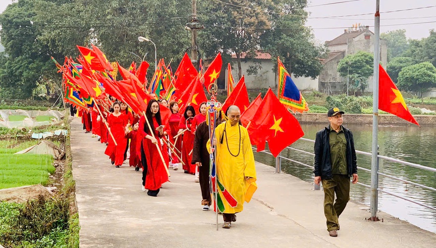 Nét đẹp nghi lễ rước nước tại Chùa Đậu