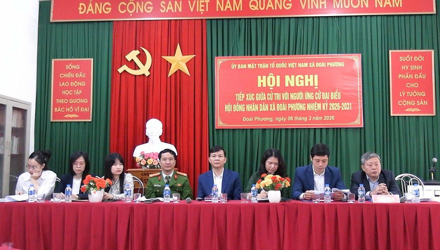 37 người ứng cử đại biểu HĐND xã Đoài Phương nhiệm kỳ 2026 – 2031 hoàn thành tiếp xúc cử tri tại 30 thôn.