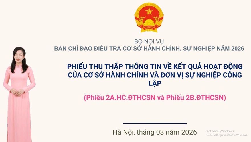 Hướng dẫn quy trình điều tra đơn vị hành chính, sự nghiệp toàn quốc