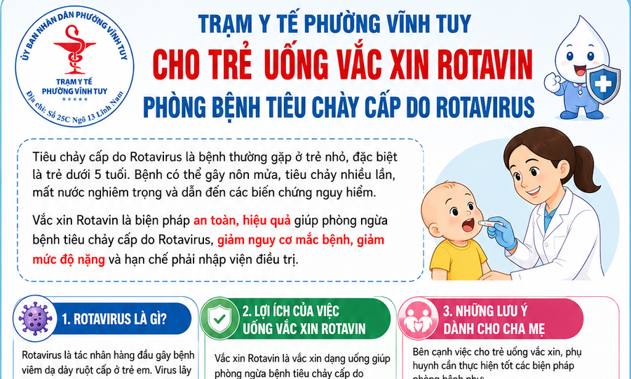 NHỮNG LƯU Ý QUAN TRỌNG KHI CHO TRẺ UỐNG VẮC XIN PHÒNG ROTAVIRUS